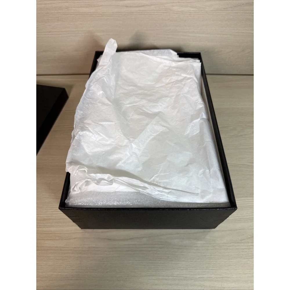 Chanel Empty Gift Storage Shoe Box with Tissue Paper Medium Black 12 x 8‎ x 4